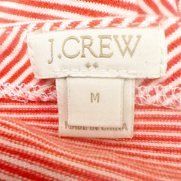 J.Crew Top Cotton Red Micro Stripe Boat Neck Bell Sleeves Medium - Picture 9 of 10